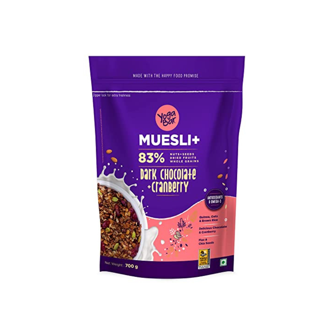 Yoga Bar Dark Chocolate Cranberry Muesli, 700gm