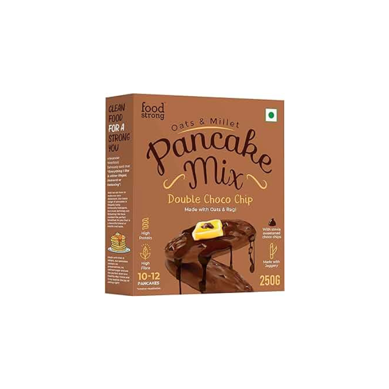 Food Strong-Pancake Double Choco Chip 250gms